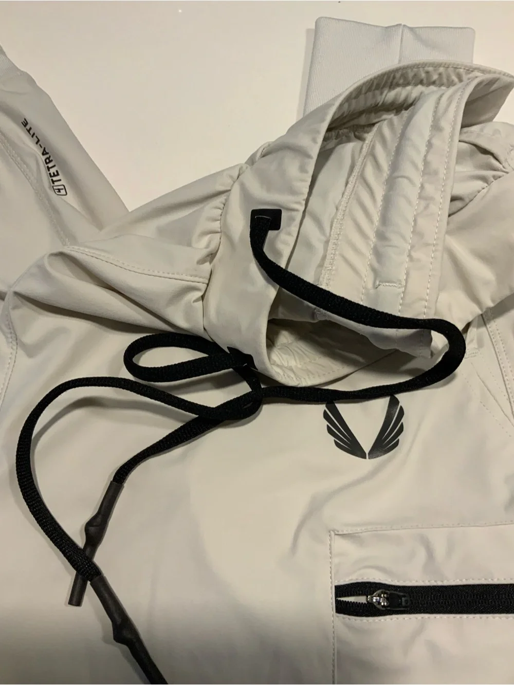 ASRV Cream Cargo Joggers with Black Accents